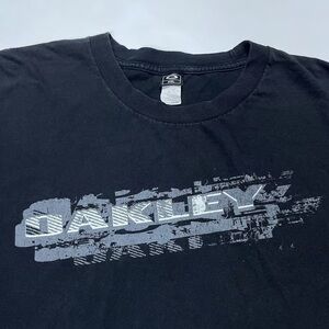 Vintage Oakley Center Logo Short Sleeve Shirt 2XL RARE Y2K Black Essential